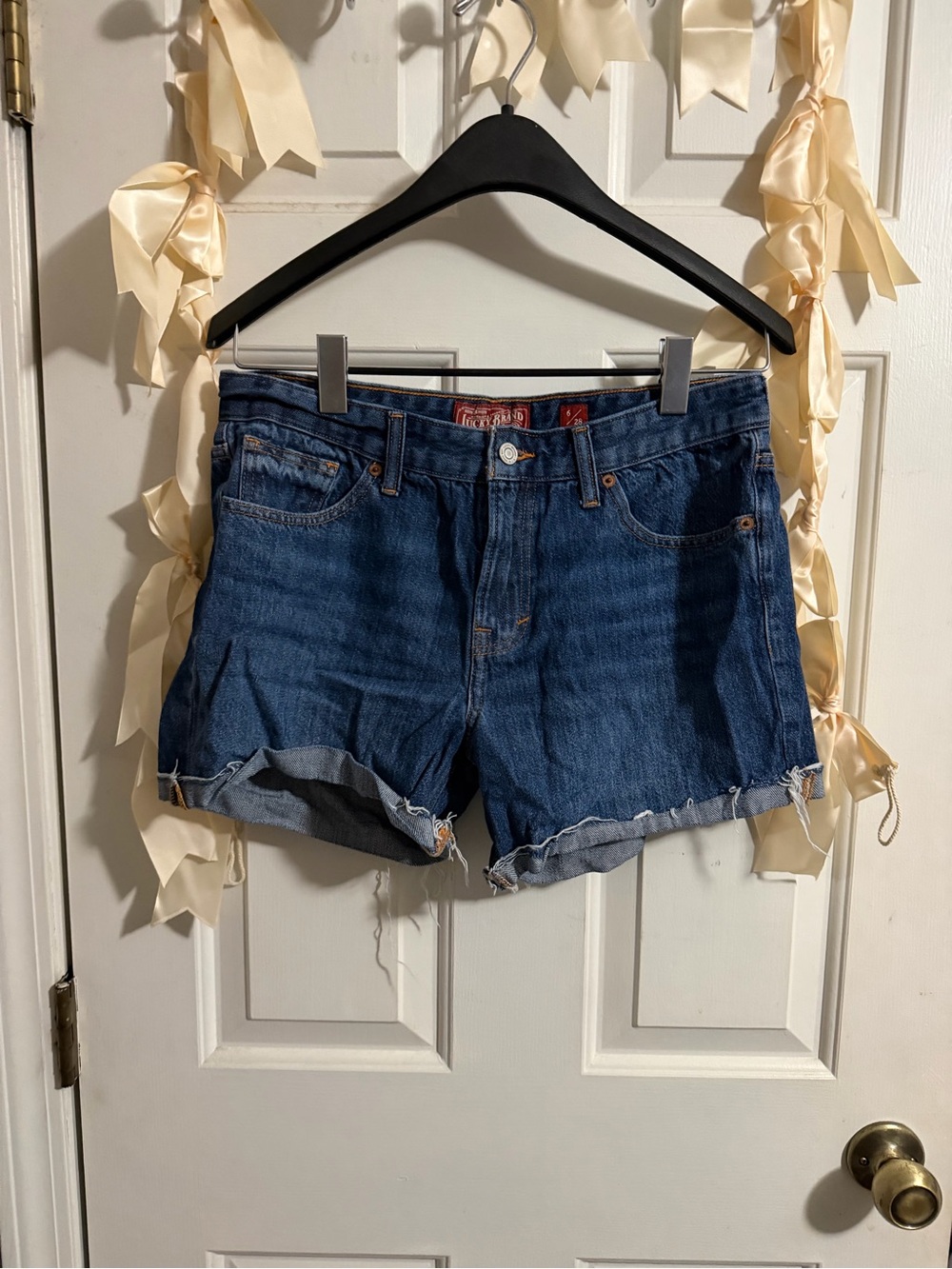 Classic Denim Cutoff Shorts - Blue